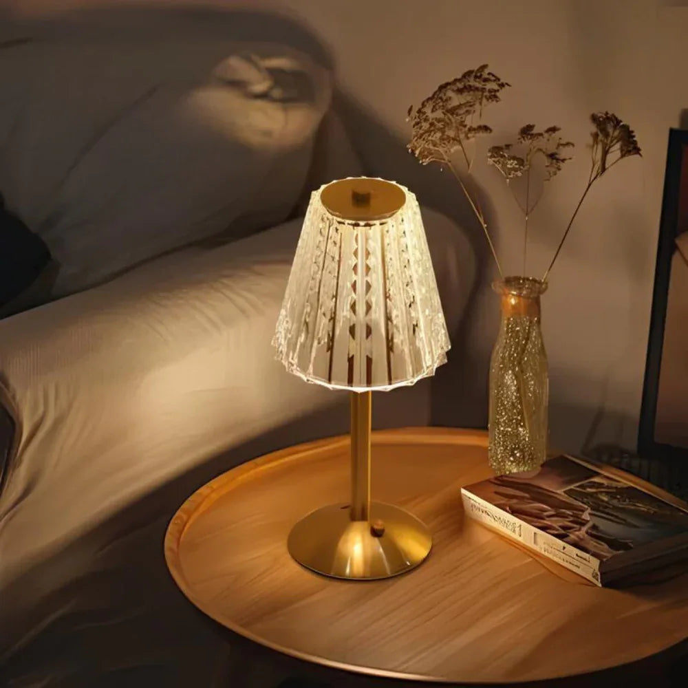 Golden Crystal Table Lamp - illumexa